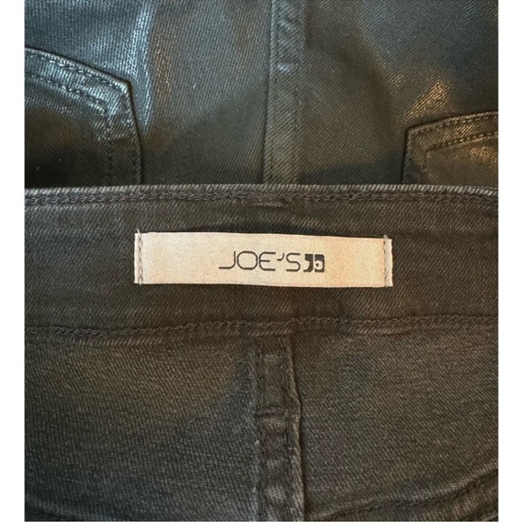 68-NWOT- JOE'S $228 Women's Black Coated High Rise Boot Cut Jeans size 32 - Picture 3 of 8